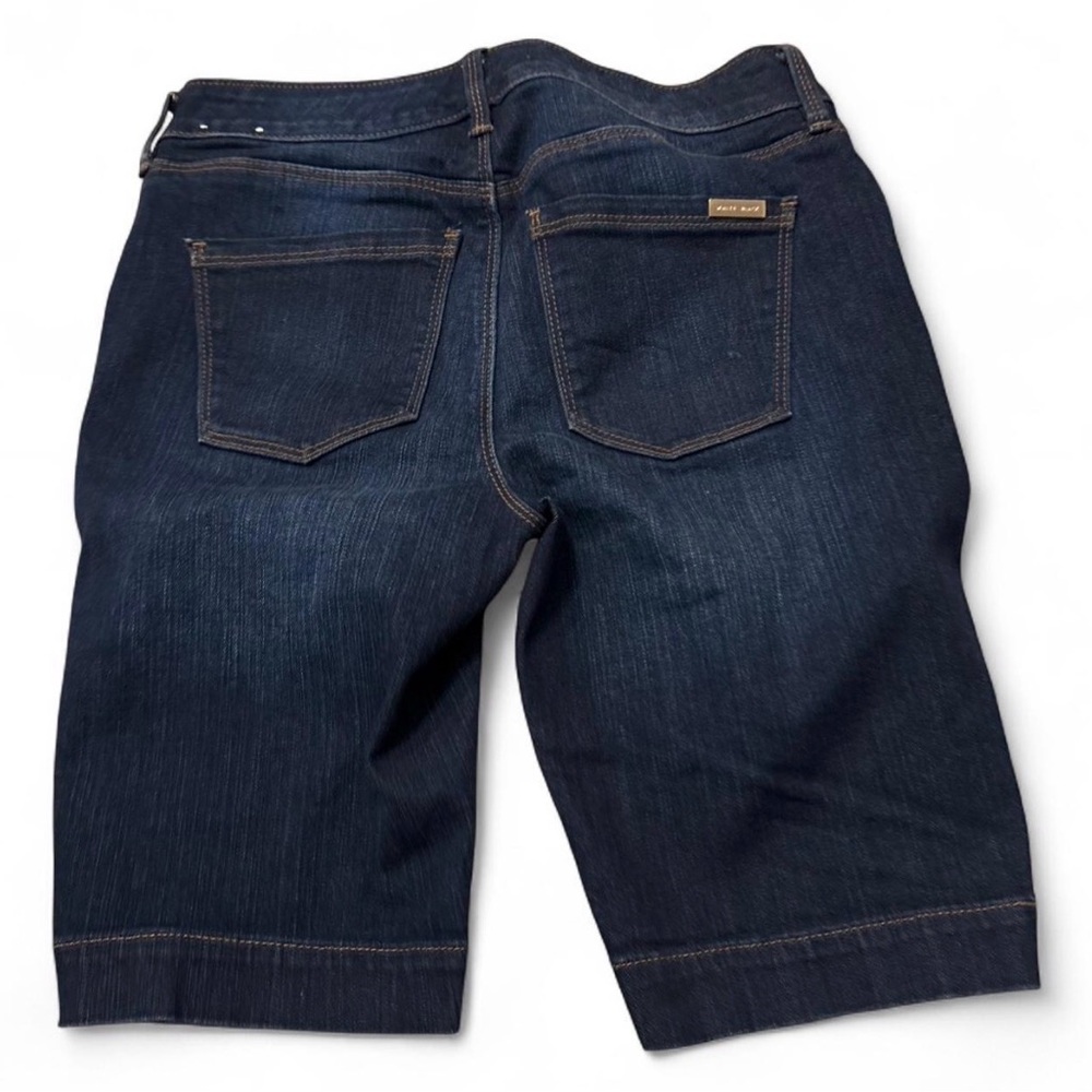 White House l Black Market Dark Blue Denim Bermuda Shorts 00 - Picture 4 of 4